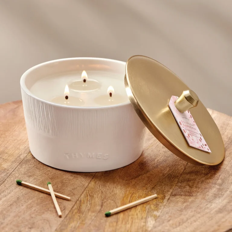 Premium White Gardenia Candles: Luxurious 3-Wick Scented Candle Collection