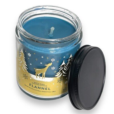 White Barn Flannel Single Wick Candle