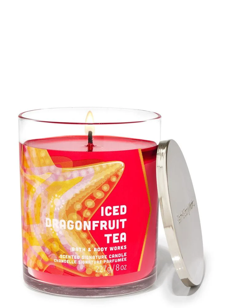 White Barn Iced Dragonfruit Tea Single Wick Candle
