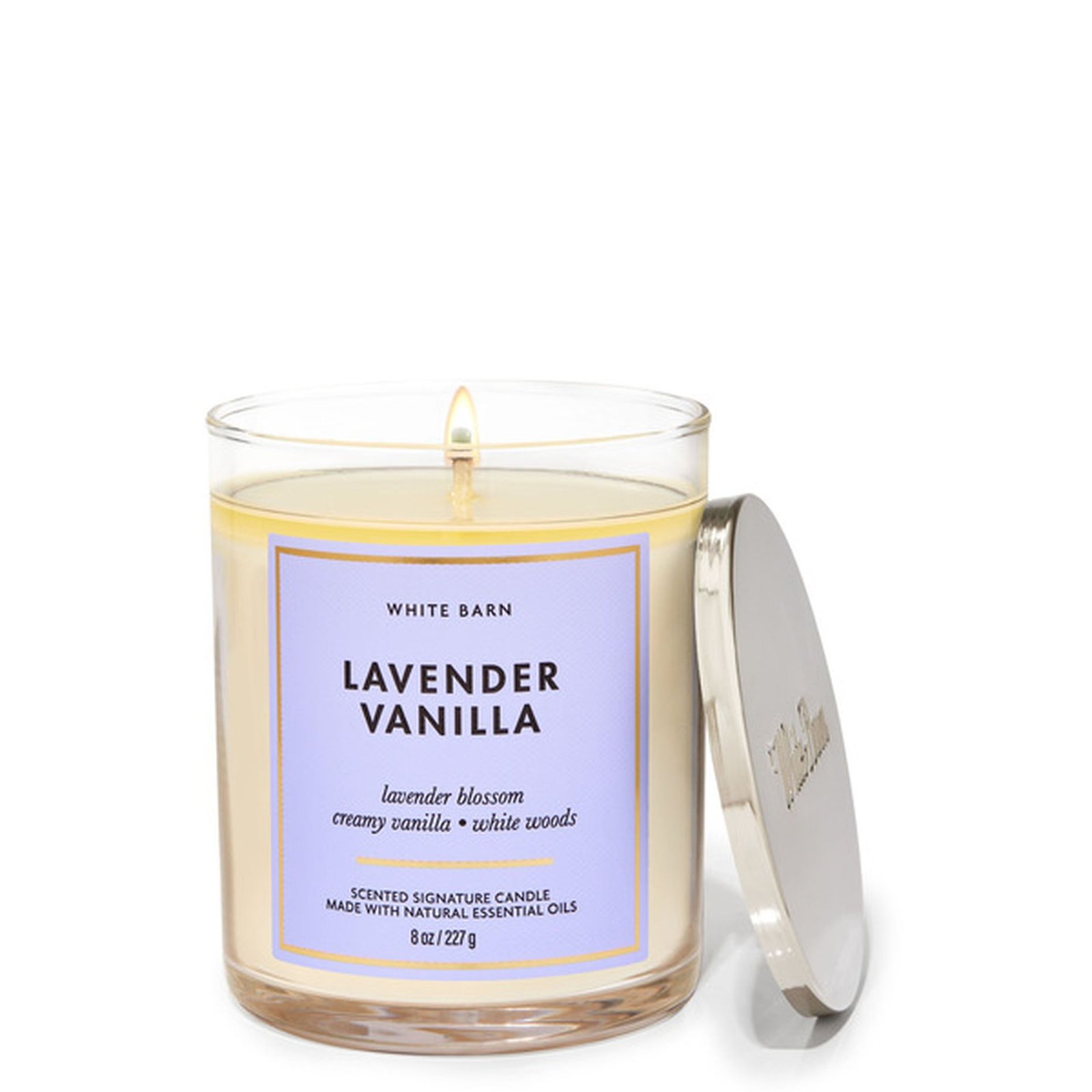 White Barn Lavender Vanilla Single Wick Candle
