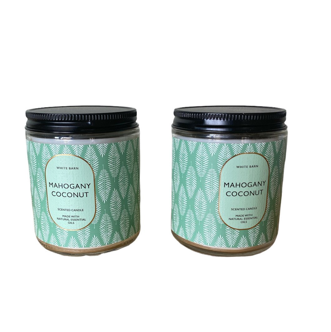 White Barn Mahogany Coconut Single Wick Candle - 7 oz
