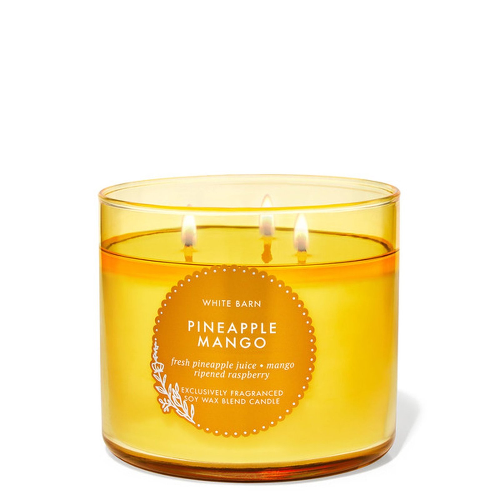 White Barn Pineapple Mango Premium 3-Wick Candle