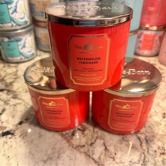 Watermelon Lemonade Bath and Body Works Premium 3-Wick Scented Candle